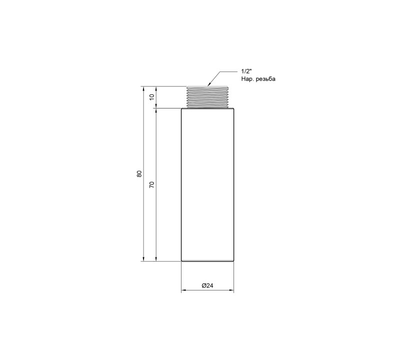 Подовжувач SD Plus 70х1/2" хром SD1301570 SD00010140 Подовжувач SD Plus 70х1/2" хром SD1301570 SD00010140