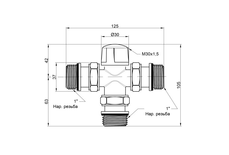 Зонный вентиль Icma 1"х3 №301 SD00003963