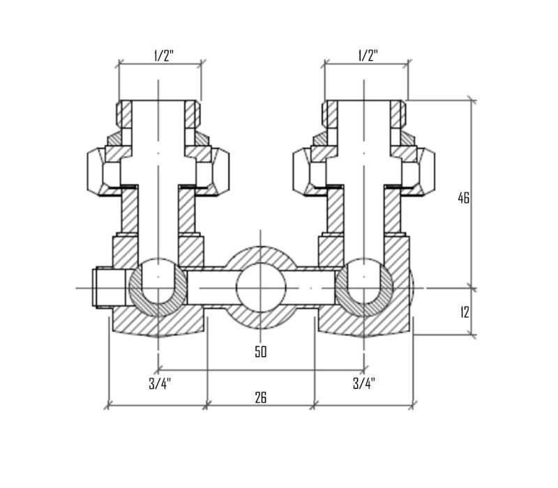 Вентиль однотрубный Icma 1/2" №903 SD00003967 Вентиль однотрубный Icma 1/2" №903 SD00003967