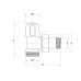 Кран радиаторный Icma 1/2" угловой под фитинг, без ручки №827 SD00005568