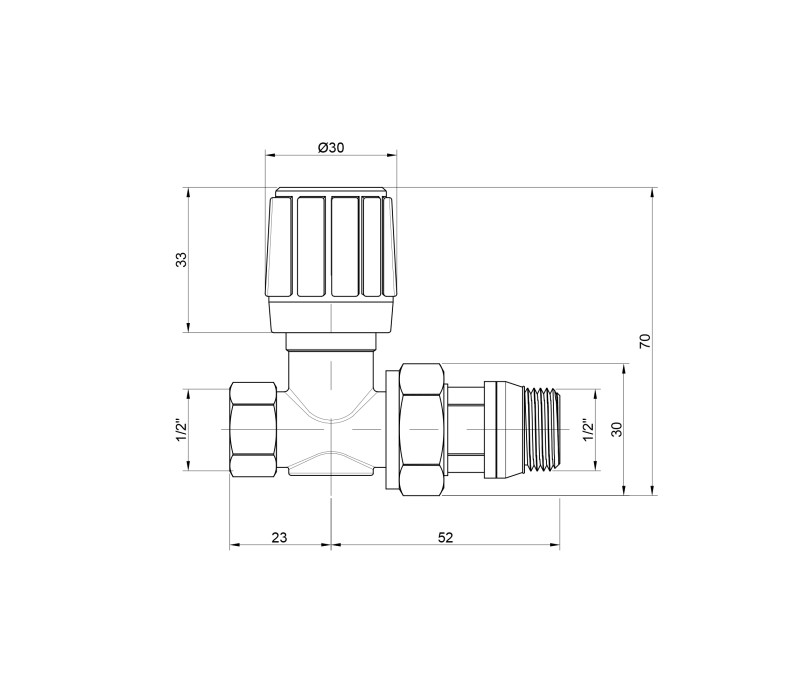 Кран радіаторний Icma 1/2" з антипротіканням прямий №954 SD00005659