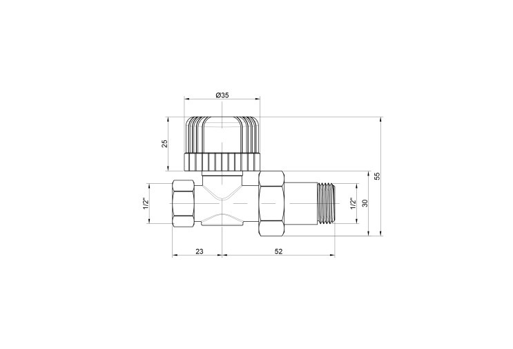 Кран радиаторный Icma 1/2" 30х1,5 прямой №779 SD00005619 Кран радиаторный Icma 1/2" 30х1,5 прямой №779 SD00005619
