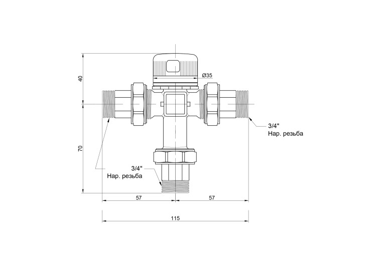 Змішувач термостатичний Icma 3/4" №148 SD00008536