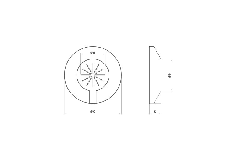 Розетка декоративная Icma пластмасовая №108 SD00008173 Розетка декоративная Icma пластмасовая №108 SD00008173