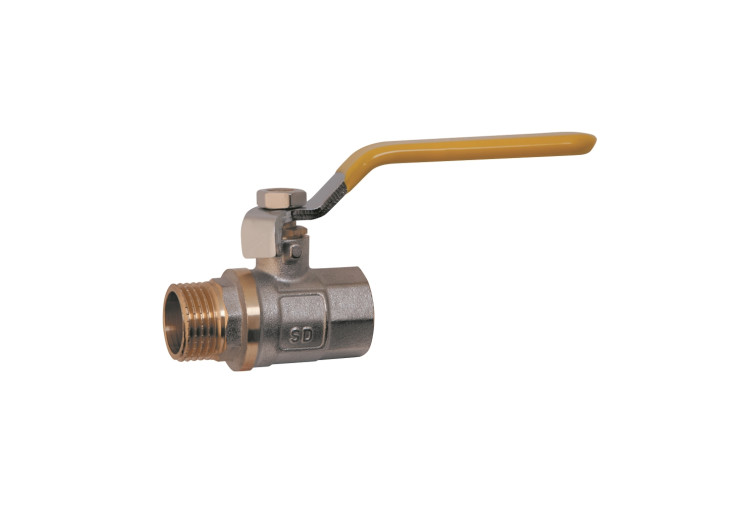 Кран шаровой SD Plus 1/2" ВН для газа (рычаг) SD605G15 SD00002821
