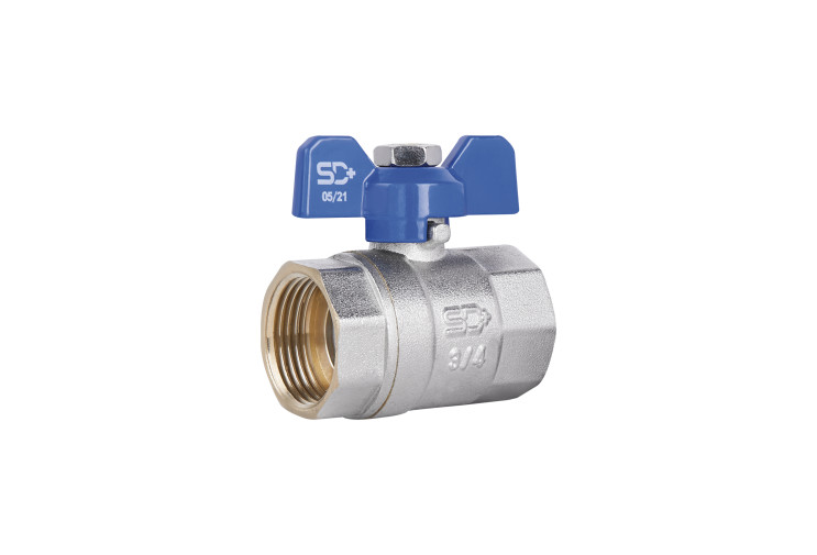 Кран шаровой SD Plus 3/4" ВР для воды (бабочка) SD602W20 SD00002829