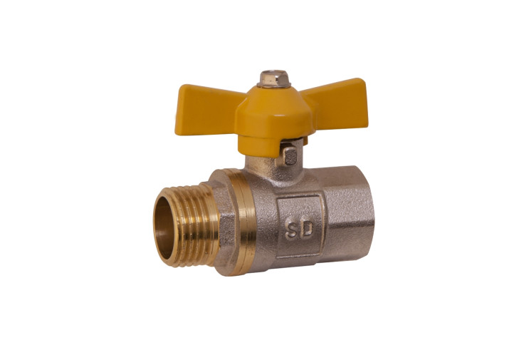 Кран шаровой SD Plus 3/4" ВН для газа (бабочка) SD607G20 SD00002832