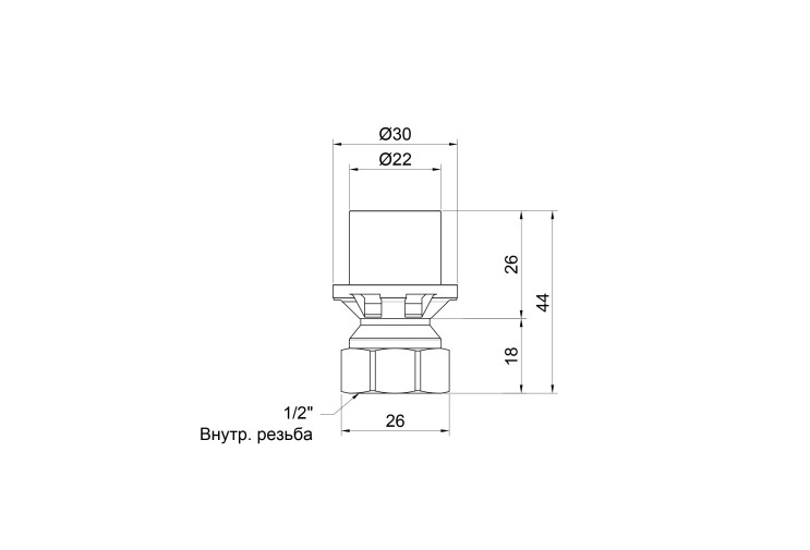 Переходник пресс Icma 20х1/2" ВР №401 SD00007152 Переходник пресс Icma 20х1/2" ВР №401 SD00007152
