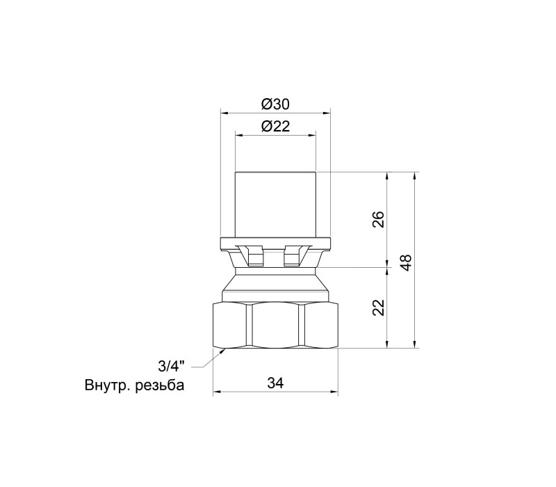 Переходник пресс Icma 20х3/4" ВР №401 SD00007080