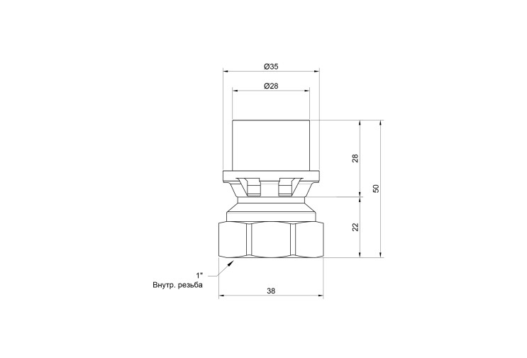 Переходник пресс Icma 26х1/2" ВР №401 SD00007072 Переходник пресс Icma 26х1/2" ВР №401 SD00007072