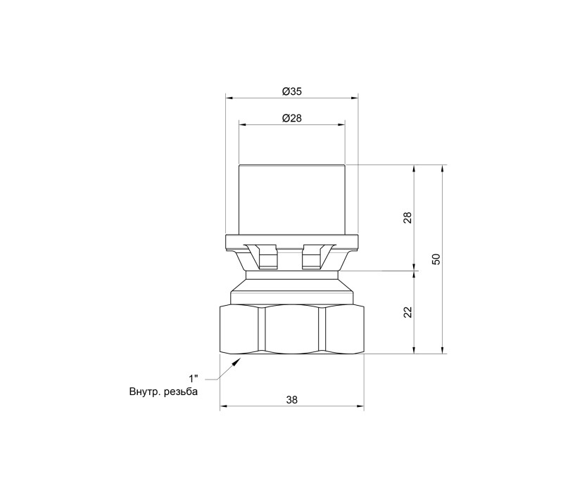 Переходник пресс Icma 26х1/2" ВР №401 SD00007072