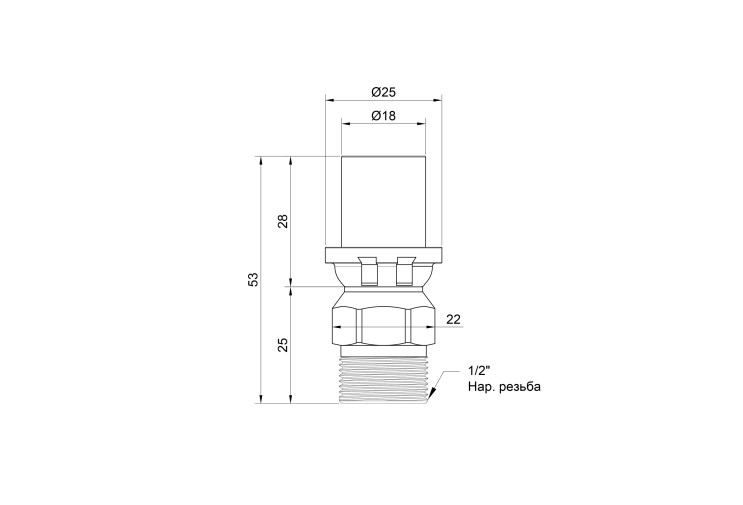 Переходник пресс Icma 16х1/2" НР №402 SD00007228 Переходник пресс Icma 16х1/2" НР №402 SD00007228