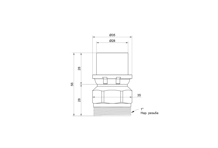 Переходник пресс Icma 26х1" НР №402 SD00007217 Переходник пресс Icma 26х1" НР №402 SD00007217