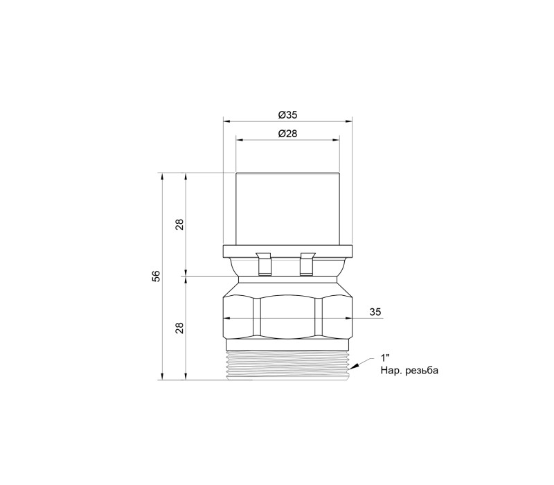 Перехідник прес Icma 26х1" ЗР №402 SD00007217 Перехідник прес Icma 26х1" ЗР №402 SD00007217