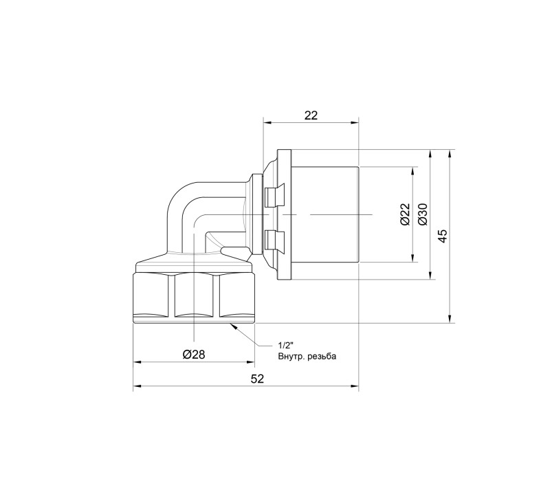 Кутик прес Icma 20х1/2" ВР №405 SD00009802 Кутик прес Icma 20х1/2" ВР №405 SD00009802