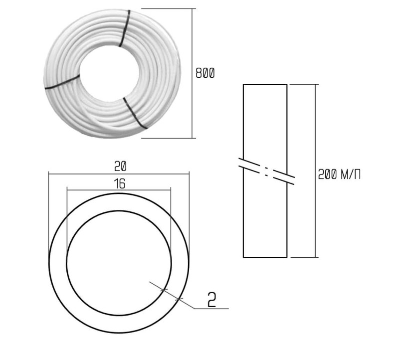 Труба GOLD-PEX Icma 20х2 мм, 200 м №P198 SD00009401