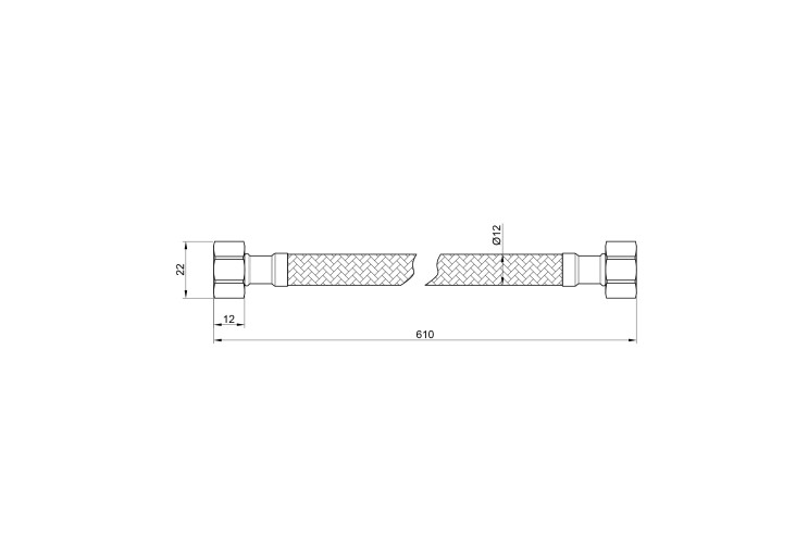 Гибкая подводка для воды SD Plus 60 см ГГ SD397W60 SD00010891 Гибкая подводка для воды SD Plus 60 см ГГ SD397W60 SD00010891