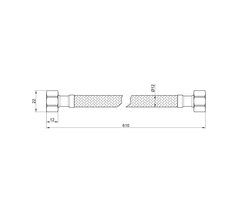 Гибкая подводка для воды SD Plus 60 см ГГ SD397W60 SD00010891 Гибкая подводка для воды SD Plus 60 см ГГ SD397W60 SD00010891