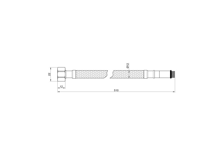Гибкая подводка для воды SD Plus М10 50 см (пара) SD396W50 SD00010873