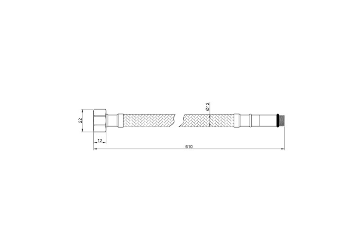 Гибкая подводка для воды SD Plus М10 60 см (пара) SD396W60 SD00010875