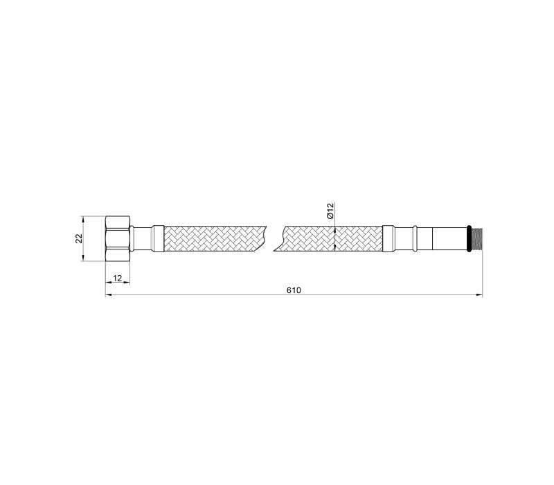 Гибкая подводка для воды SD Plus М10 60 см (пара) SD396W60 SD00010875 Гибкая подводка для воды SD Plus М10 60 см (пара) SD396W60 SD00010875