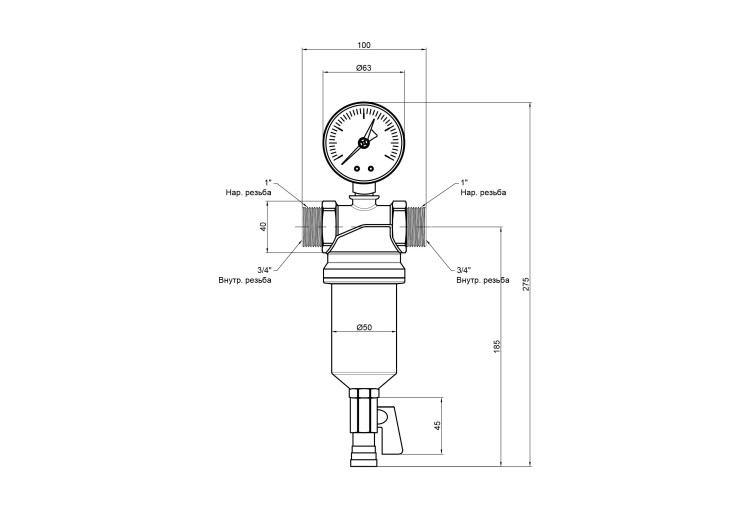 Фільтр самопромивний Icma 3/4" №750 SD00008256 Фільтр самопромивний Icma 3/4" №750 SD00008256