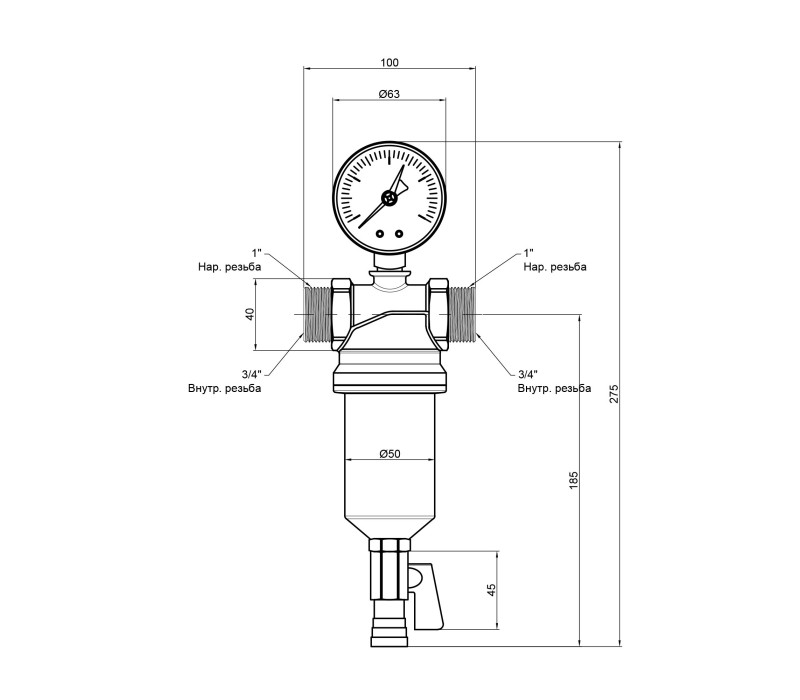 Фільтр самопромивний Icma 3/4" №750 SD00008256 Фільтр самопромивний Icma 3/4" №750 SD00008256