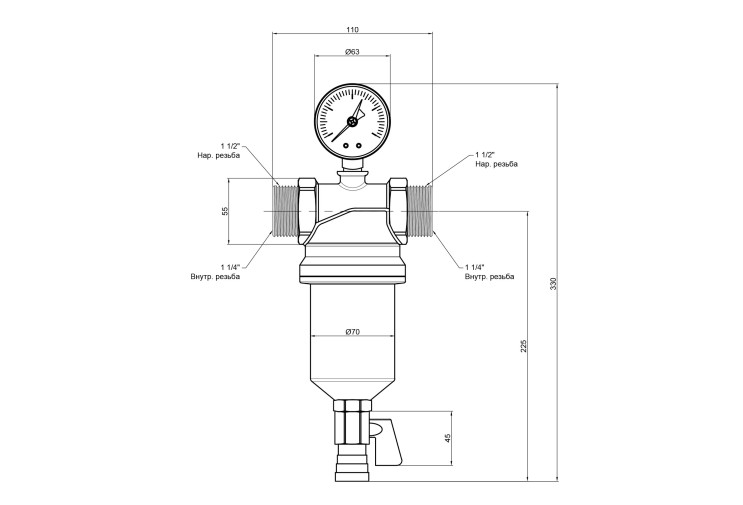 Фільтр самопромивний Icma 1 1/4" №750 SD00008254 Фільтр самопромивний Icma 1 1/4" №750 SD00008254