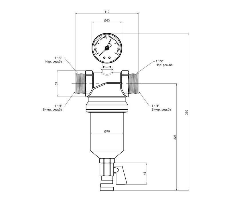 Фильтр самопромывной Icma 1 1/4" №750 SD00008254 Фильтр самопромывной Icma 1 1/4" №750 SD00008254