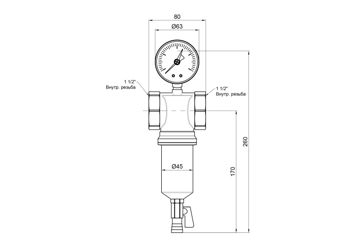 Фільтр самопромивний Icma 1 1/2" №750 SD00008252 Фільтр самопромивний Icma 1 1/2" №750 SD00008252