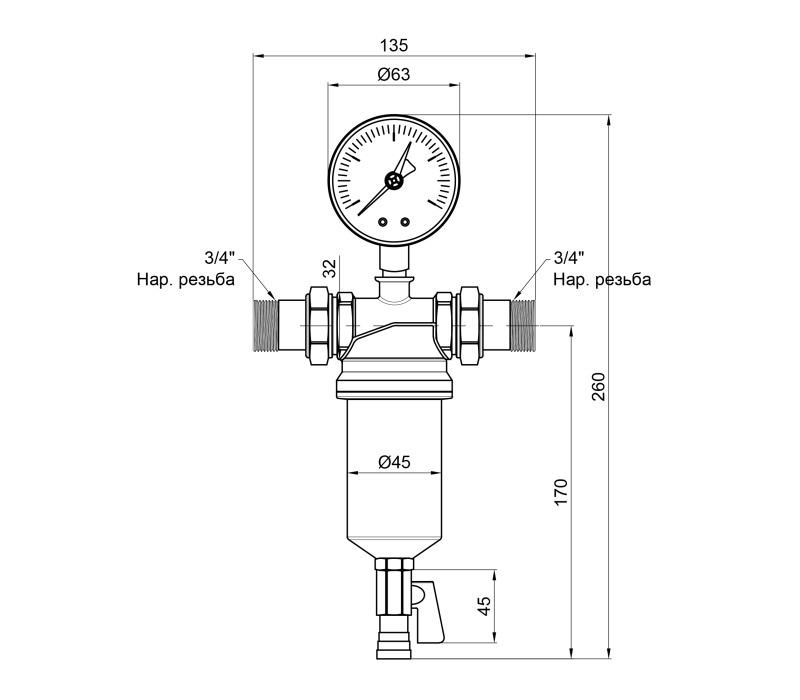 Самопромивний фільтр Icma 3/4" №751 SD00008251