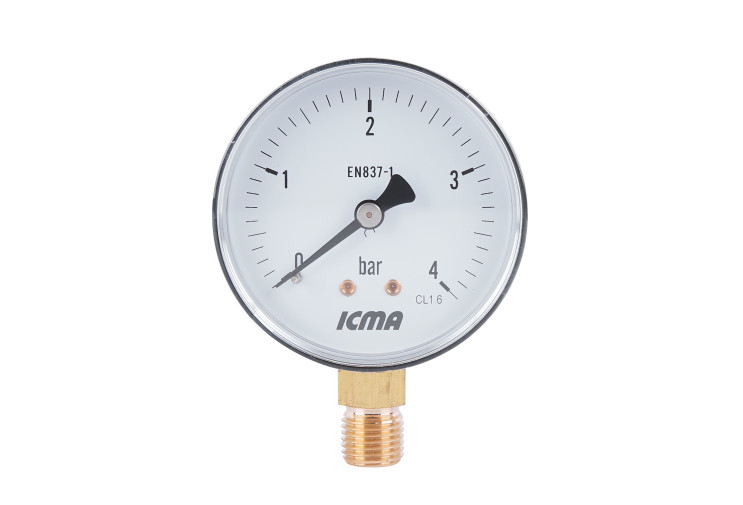Манометр Icma 1/4" 0-4 бар, нижнє підключення №244 SD00006087