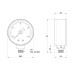 Манометр Icma 1/4" 0-4 бар, нижнє підключення №244 SD00006087