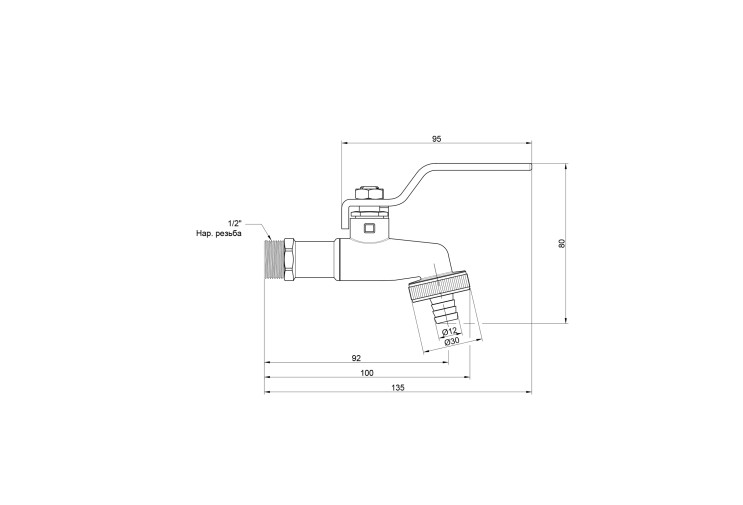 Кран поливочный SD Plus 1/2" НР SD140W15 SD00007253 Кран поливочный SD Plus 1/2" НР SD140W15 SD00007253