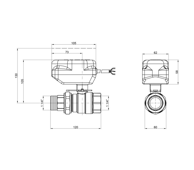 Кран шаровой зонный Icma 1" 1/4 №341 SD00010538 Кран шаровой зонный Icma 1" 1/4 №341 SD00010538