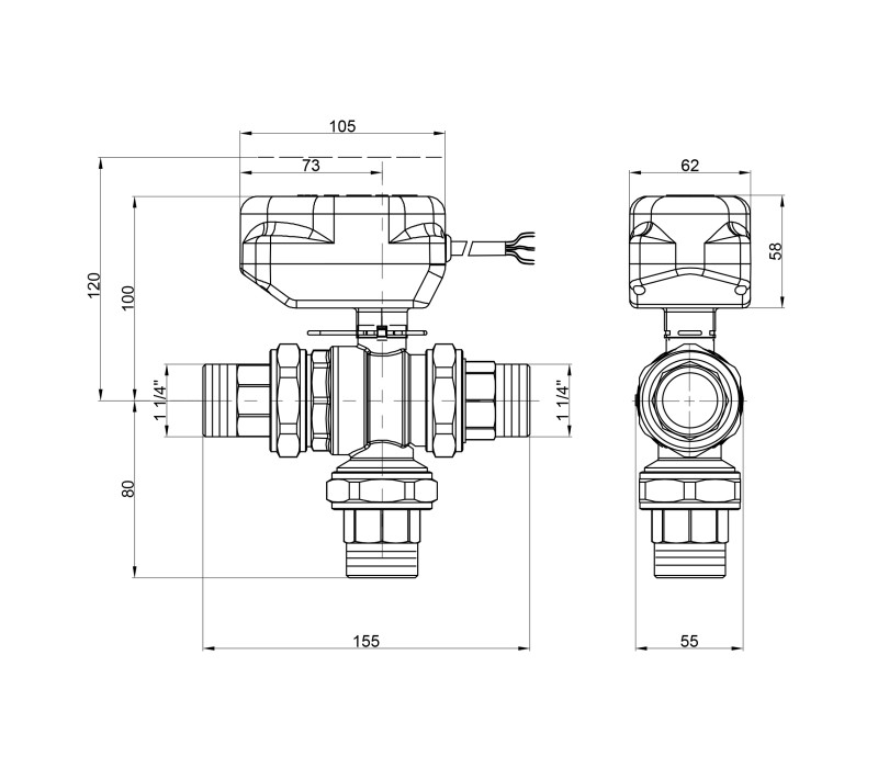 Кран шаровой зонный Icma 1" 1/4 №344 SD00010543 Кран шаровой зонный Icma 1" 1/4 №344 SD00010543