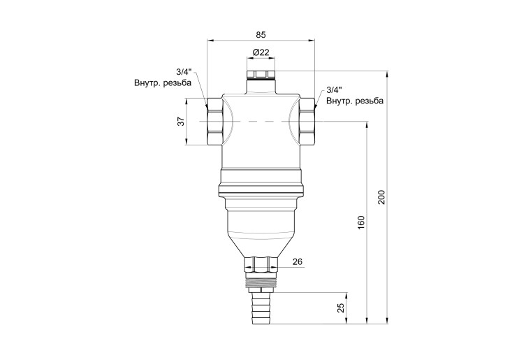 Самопромивний фільтр Icma 3/4" №745 SD00008247