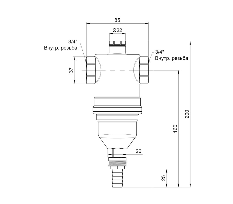 Самопромивний фільтр Icma 3/4" №745 SD00008247 Самопромивний фільтр Icma 3/4" №745 SD00008247