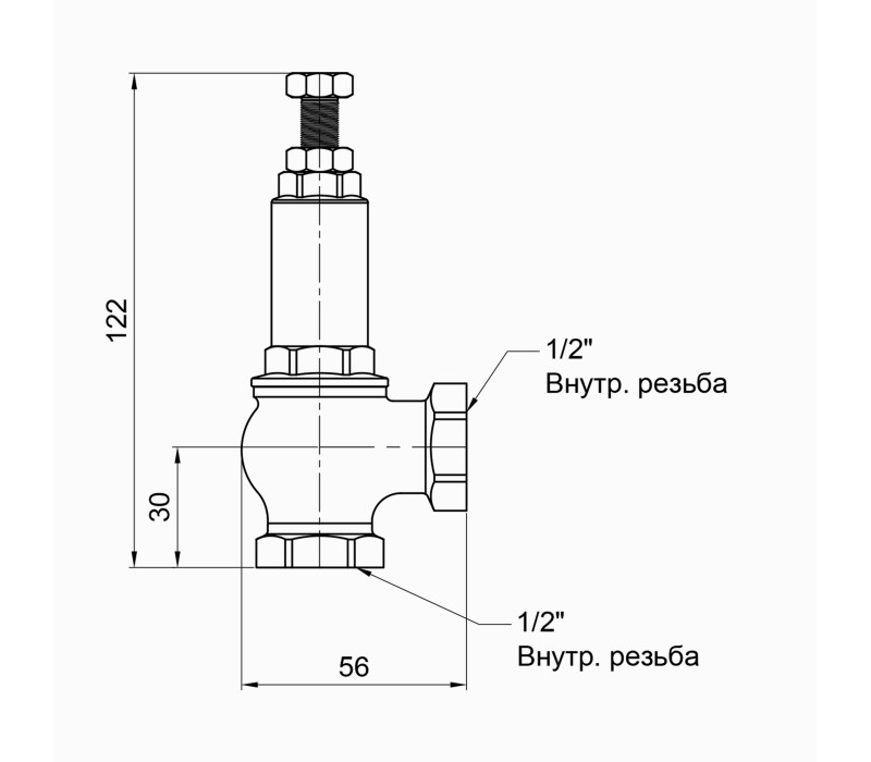 Предохранительный клапан Icma 1/2" ВР №254 SD00007467