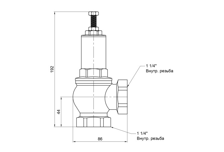 Запобіжний клапан Icma 1" 1/4 ВР №254 SD00007465