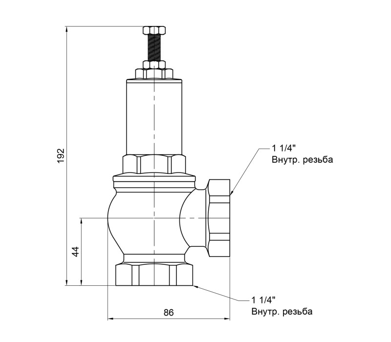 Запобіжний клапан Icma 1" 1/4 ВР №254 SD00007465