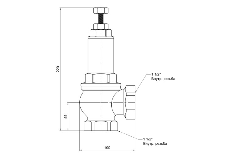 Запобіжний клапан Icma 1" 1/2 ВР №254 SD00007464