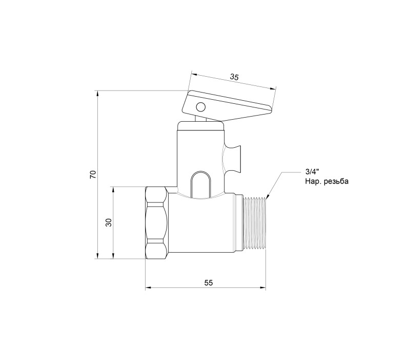 Підривний клапан Icma 3/4" №GS09 SD00007346 Підривний клапан Icma 3/4" №GS09 SD00007346