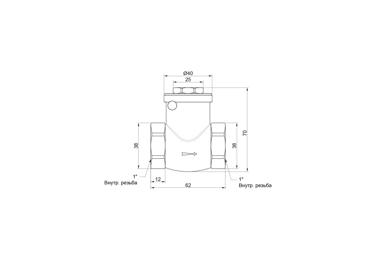 Зворотний клапан SD Plus 1" SD242W25 SD00006769