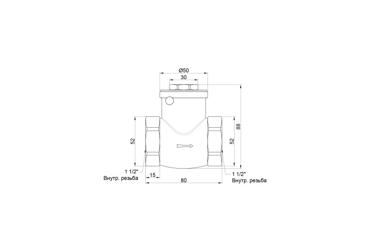 Обратный клапан SD Plus 1" 1/2 SD242W40 SD00006767