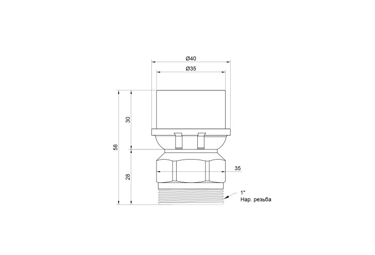 Переходник пресс Icma 32х1" НР №402 SD00007218 Переходник пресс Icma 32х1" НР №402 SD00007218