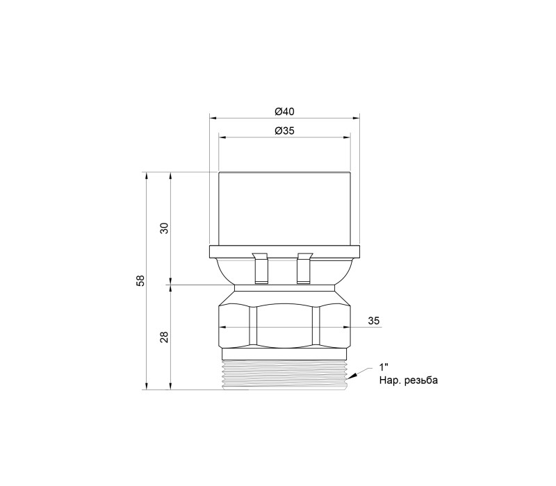 Переходник пресс Icma 32х1" НР №402 SD00007218