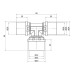 Тройник пресс Icma 26х32х26 №406 SD00009086