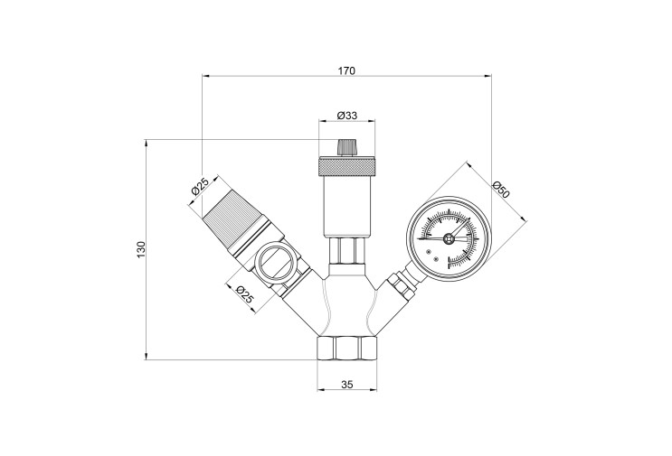 Група безпеки котла SD Plus 1" SD291 SD00004304