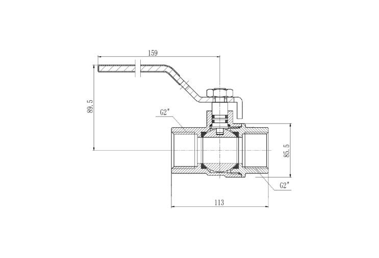 Кран кульовий SD Forte 2" ВР для газа (ручка) SF600G50 SD00010548